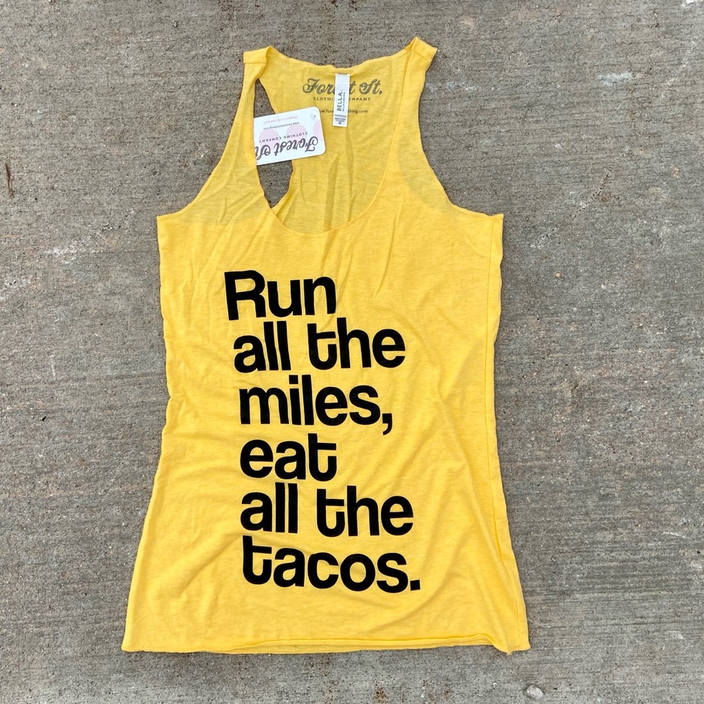 Run All The Miles Eat All The Tacos tank